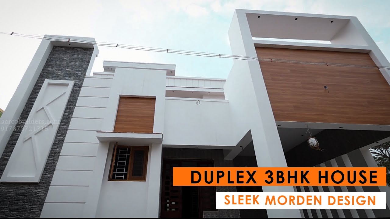 Duplex 3BHK Contemporary House in Bodinayakanur Aarco Builders