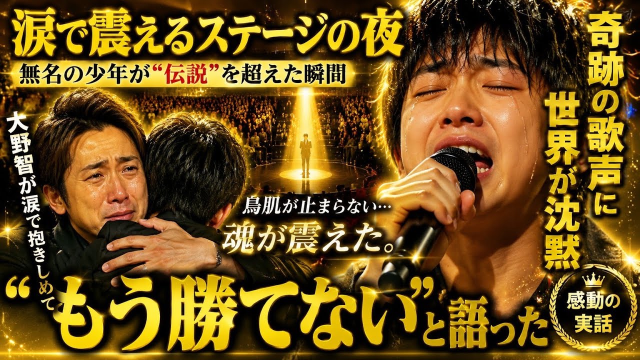 涙で震えるステージの夜｜無名の少年が“伝説”を超えた瞬間 😭🌌 奇跡の