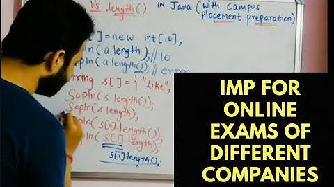 length vs length() in Java || JAVA Interview Question