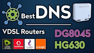 تغيير DNS من الراوتر للحصول علي تصفح سريع وبث مباشر مستقر دون تقطيع في راوتر DG8045 او HG630 - VDSL