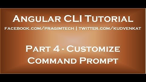 Customize Command Prompt