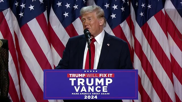 Donald Trump speaks as he nears winning the 2024 election