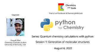 Quantum chemistry calculations with python: S1 - Molecular input for DFT calculations with RDkit.