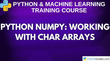 Python NumPy: Working with Char Arrays