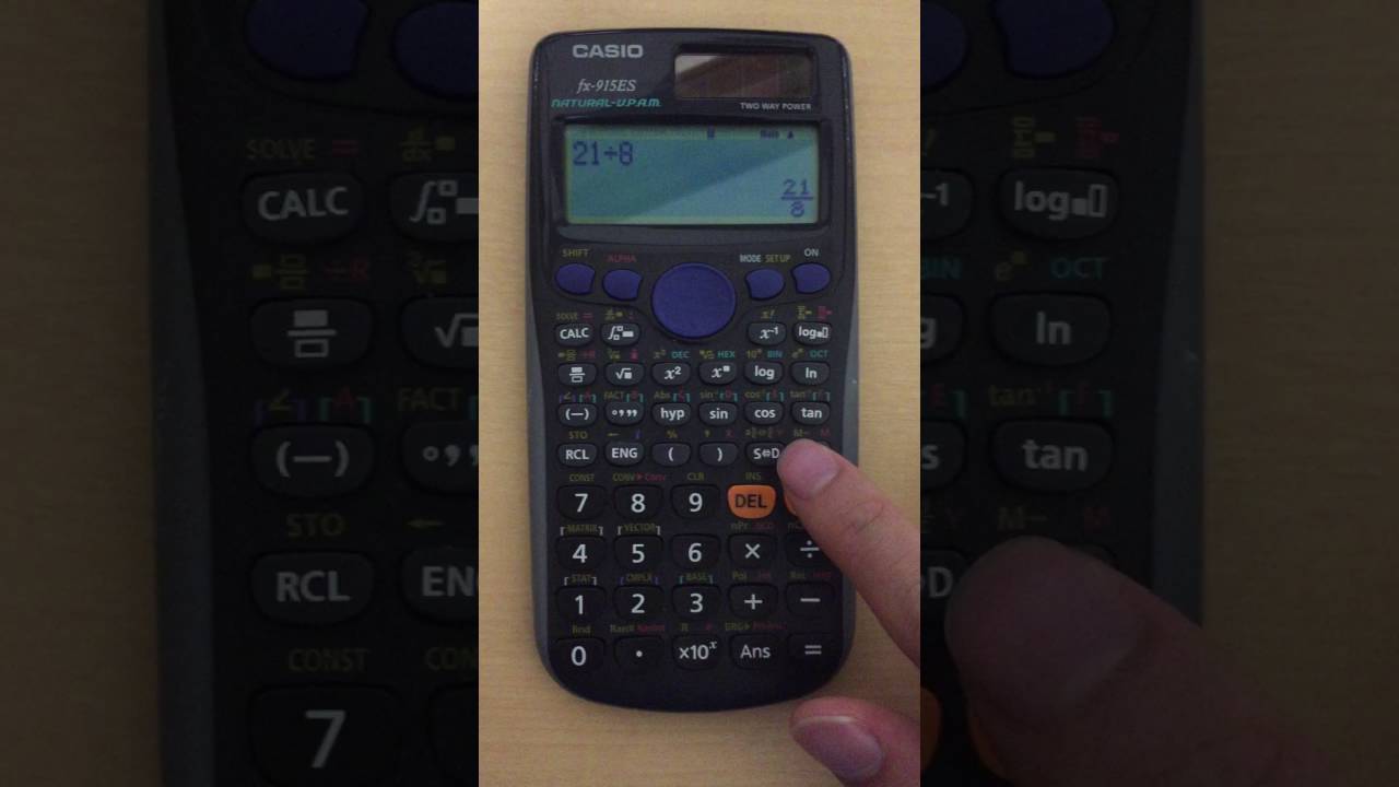 Casio Fx 915es 関数電卓 分数の計算 Youtube