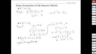 Week10 Page23 Properties of the Inverse Matrix