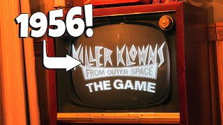 Watching Killer Klowns from Outer Space: The Game trailer but it's 1956.