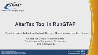 AlterTax Tool in RunGTAP (Part 2) screenshot 2