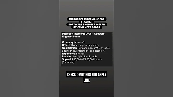 Microsoft internship | Software engineer| #jobs #internship #microsoft #fresherjobs #jobinterview