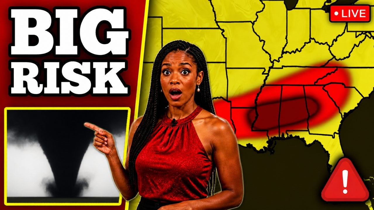 LARGE TORNADO ON THE GROUND - Strong Tornadoes Possible With LIVE Storm ...