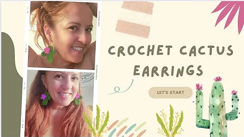 Adorable Crochet Cactus Earrings!