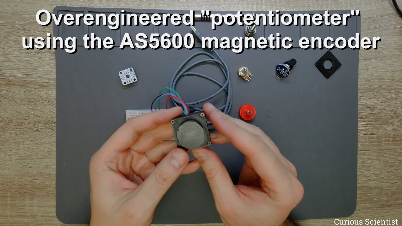 Overengineered "potentiometer" using the AS5600 magnetic encoder - YouTube