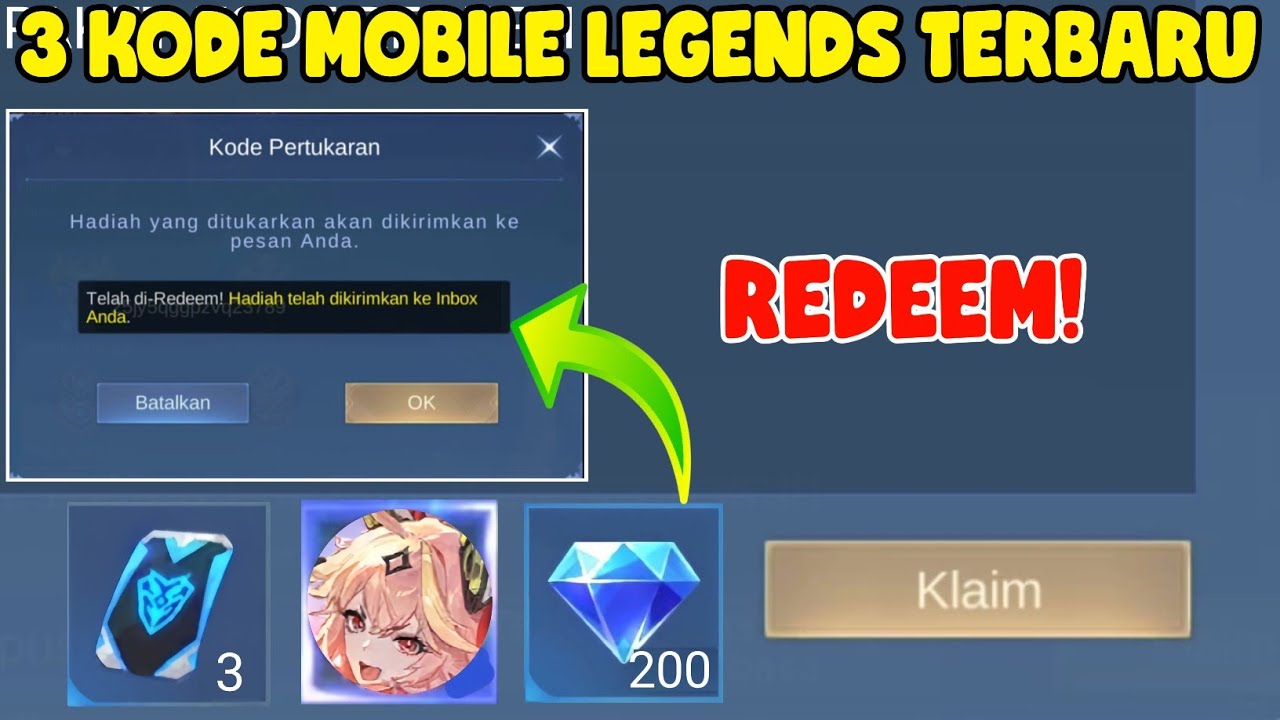 3 KODE REDEEM MOBILE LEGENDS TERBARU - KODE REDEEM ML HARI INI OKTOBER ...