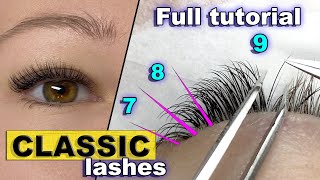 BEGINNERS LASHING GUIDE eyelash extensions \/ Classic lash (full tutorial)