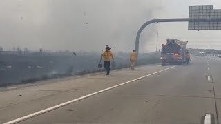 Strong wind creates issues for fire crews, pilots, airline passengers