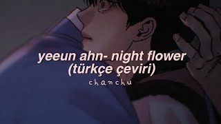 yeeun ahn - night flower (türkçe çeviri)