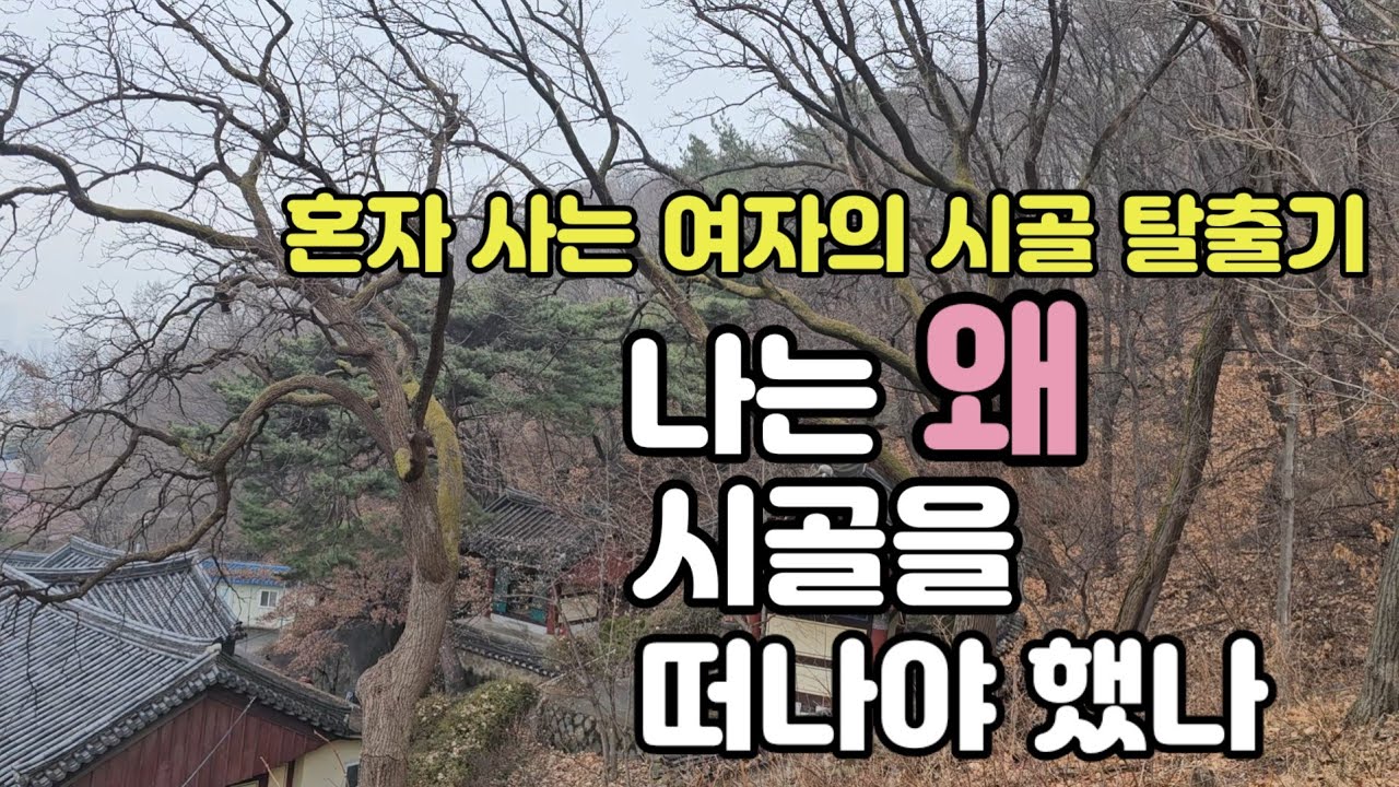 (50대 1인가구 vlog) 여자 혼자 시골에 살면 생기는 일/혼자 사는 여자의 시골 탈출기