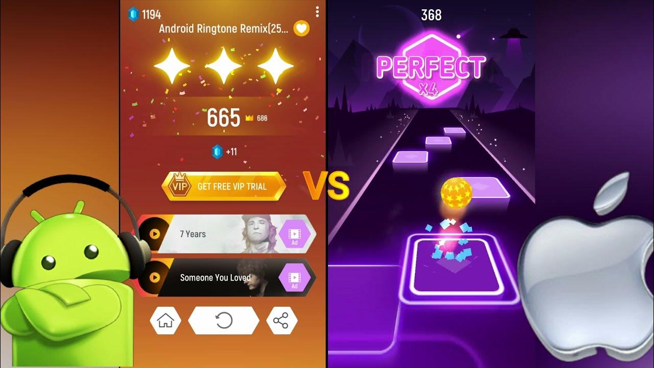 Android ringtone 😈 VS iPhone ringtone 😎 Tiles Hop EDM Rush ! YouTube