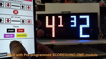 Smart phone operated Arduino Scoreduino based Dual color 4 displays basic table tennis scoreboard