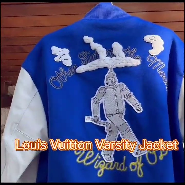 Louis Vuitton Leather Embroidered Varsity Jacke