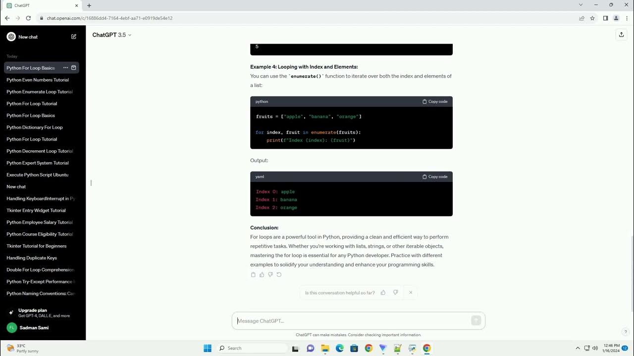 for loop python example - YouTube