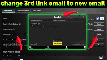 how to change 3rd link email to new email add in pubg mobile | change by link mail gmail  change