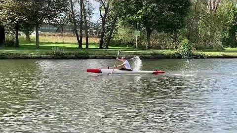 Flyak hydrofoil kayak “he’s flying!”