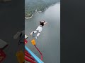 Incredible footage😲🥱of a daredevil bungee jumper jumping from a bridge #bungeejumping #vlog #shorts