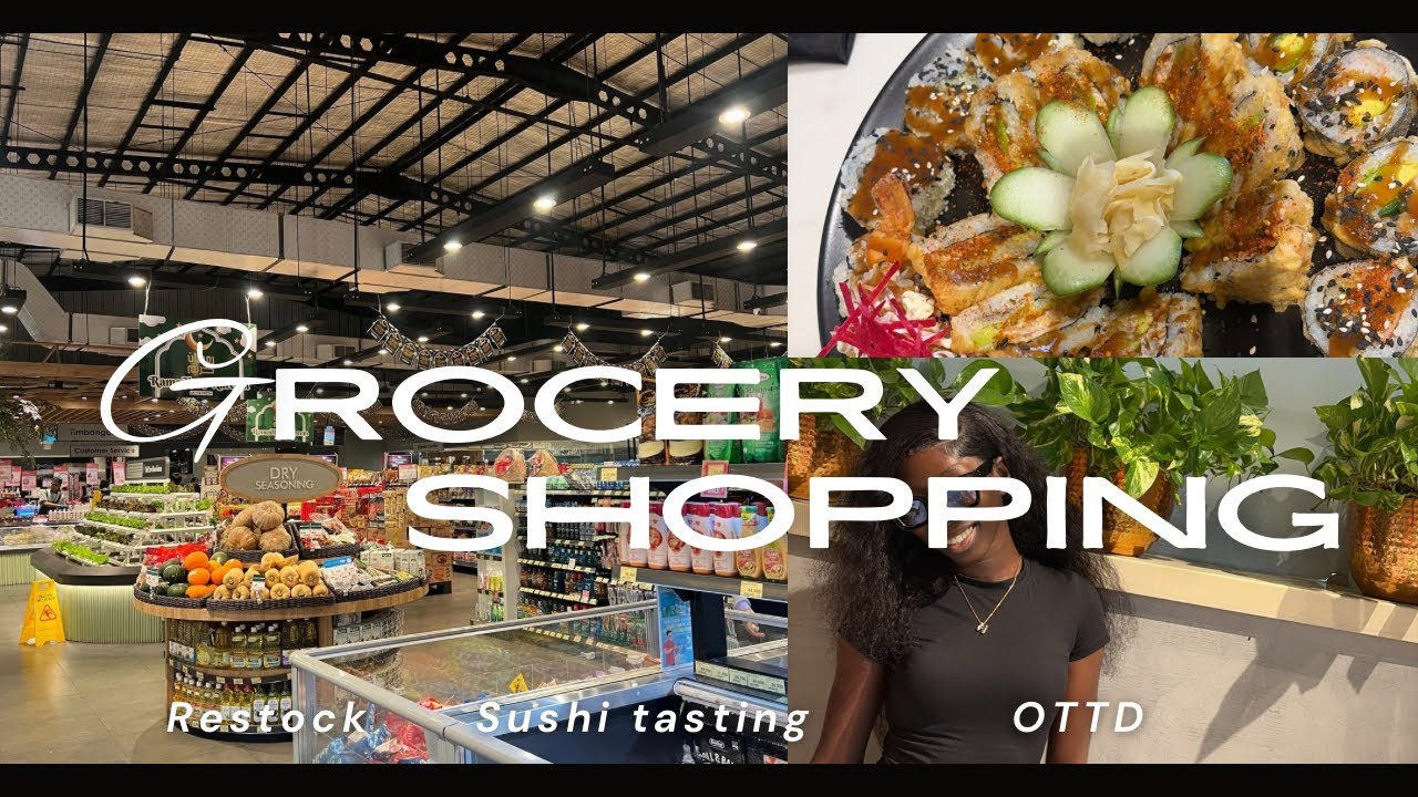 SPENDING THE DAY WITH ME(GROCERY SHOPPING AND TRYING SUSHI FOR THE FIRST TIME)