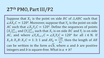 27th PMO Qualifying Stage - Part III - Problem 2 (Triangle and Sequence Combined)