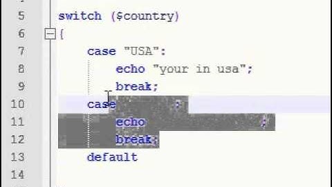 PHP Tutorial - 6 - Switch statement