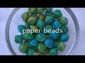 How to roll paper beads with three colours and five strips