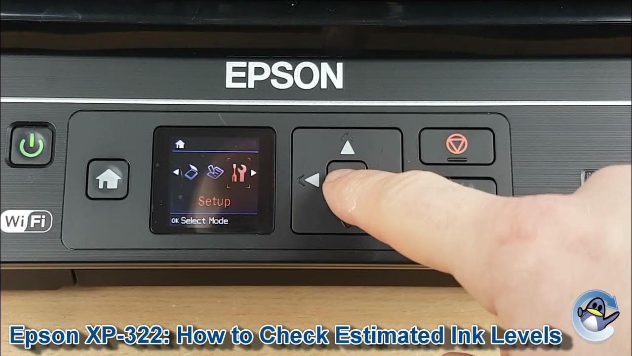 Epson Expression Home XP-322: How to Check Estimated Ink Levels - YouTube