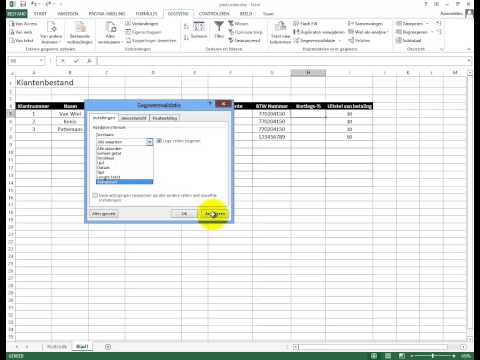 Gegevensvalidatie in Excel