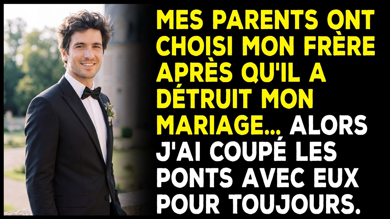 « Ta femme et ton frère sont ensemble depuis six mois. » La phrase de mon père a claqué dans le silence du dîner d'anniversaire, un soir d'octobre, chez lui, à table, sous le lustre en cristal de...
