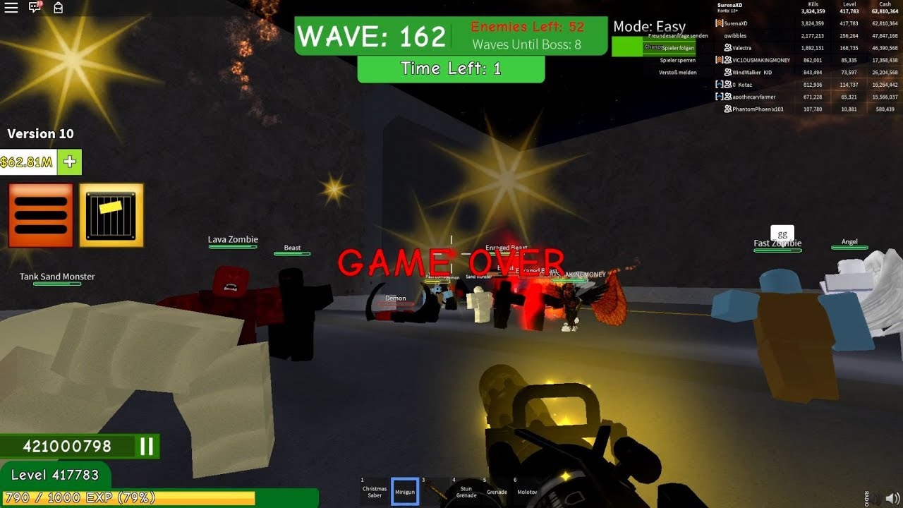 New World Record Wave 162 Roblox Zombie Attack 26 Jan 2019 Youtube - wave survival wip roblox