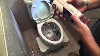 How to refinish/repair/fix damaged ceramic toilet from drain cleaner