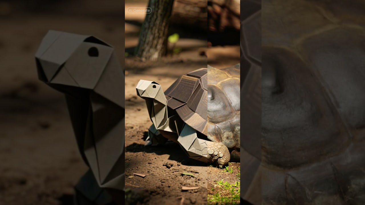 origami #turtle #animalshorts #cuteanimal #australia #adelaidezoo #aiart #funnyshorts
