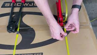 How to use a "Pallet Packaging Strapping Banding Kit Tensioner Tool Sealer"