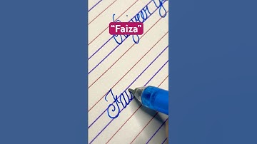 “Faiza” name in cursive handwriting #cursive #handwriting #learn #art #name #share #shorts #shorts