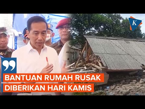 Jokowi Pastikan Ganti Rugi Rumah Rusak di Cianjur Diserahkan Kamis