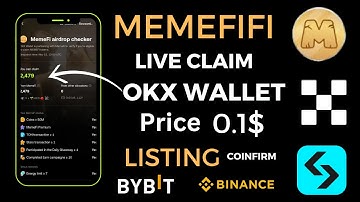 Memefi Okx Wallet Live Claim Proces || Memefi Token Receive Okx Wallet