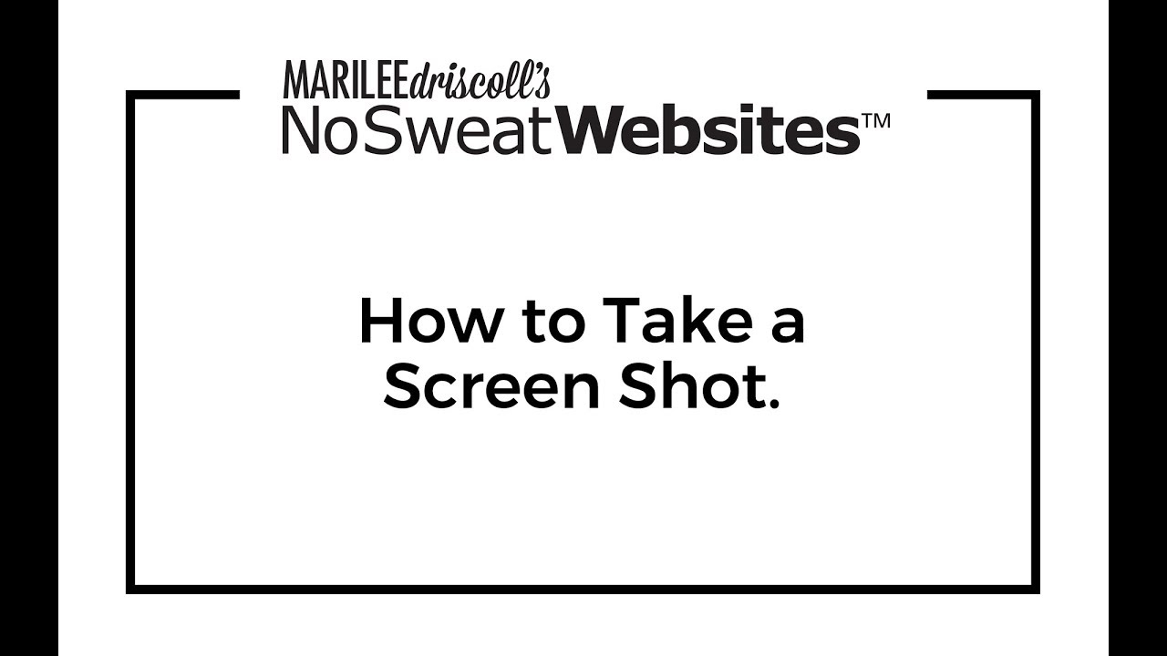 How to Take a Screenshot - YouTube