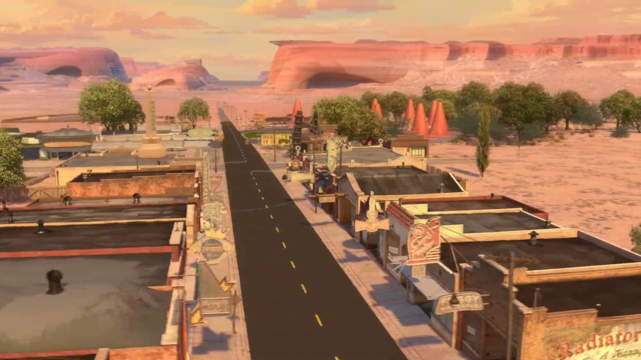 Cars 2: Radiator Springs Scene Exploration - YouTube