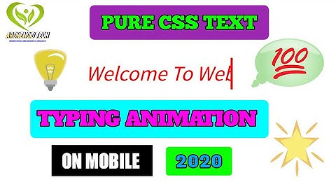 Text Typing Animation  Effect Using HTML and CSS -Pure  CSS Typing Effect -No Javascript.