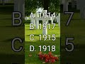 WW1 #trivia #triviachallenge #guesstheyear