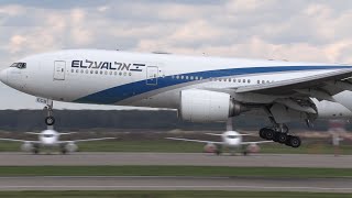 Прилет и вылет большого Boeing 777-200ER авиакомпании EL AL, Домодедово, 30.07.23.