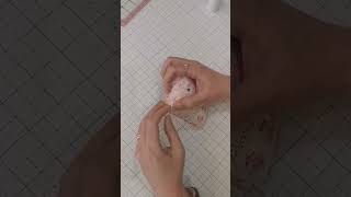 Finishing off the pinpod. #sewing #shorts #pincushion