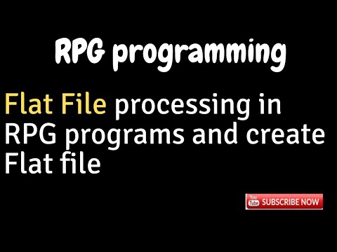 Flat File Processing in RPG program - Create Flat Files