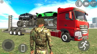 Police Officer Monster Trucks Transport Yamaha Vmax Motorbike Open City Simulator - Android Gameplay screenshot 3